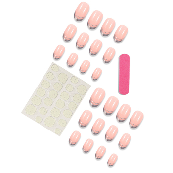 Lin Qisi αυτοκόλλητα νυχιών – γαλλικό στυλ με στρας, μοτίβα με αστέρια και καρτούν