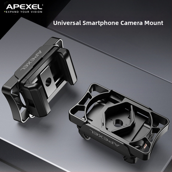 APL-F002 Monokuliarinis telefono laikiklis su mikroskopo okularo adapteriu, daugiafunkcinis metalinis klipsas