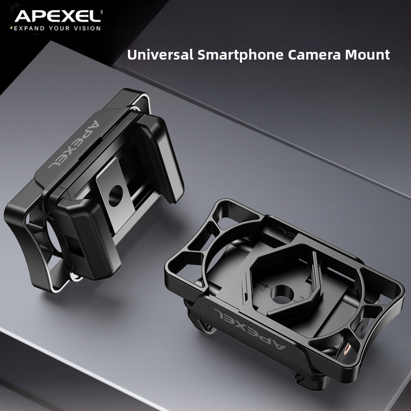 APL-F002 Monokuliarinis telefono laikiklis su mikroskopo okularo adapteriu, daugiafunkcinis metalinis klipsas