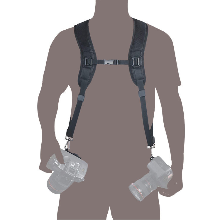 Nailoninė pečių juosta DSLR fotoaparatui, modelis 2017010, K formos dizainas, reguliuojamas ilgis, tinkama pagrindiniams fotoaparatams