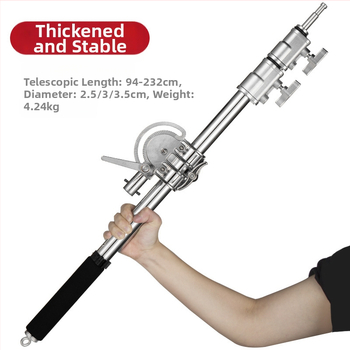 Zhijie κορυφαίο πλαίσιο φωτιστικού στούντιο, κράμα μαγνησίου, 35 mm οριζόντια ράβδος, γωνιακός βραχίονας στήριξης, βάρος 4.24