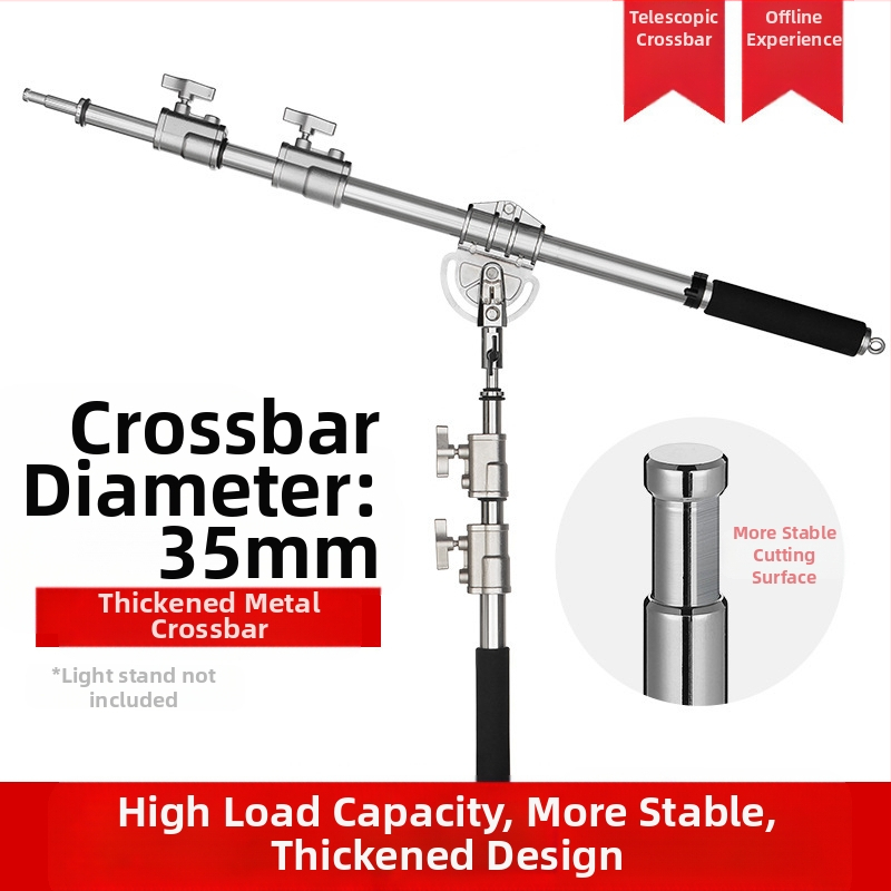 Zhijie κορυφαίο πλαίσιο φωτιστικού στούντιο, κράμα μαγνησίου, 35 mm οριζόντια ράβδος, γωνιακός βραχίονας στήριξης, βάρος 4.24