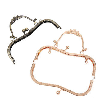 Метален аксесоар за чанти с модел сливово цвете и квадратна повърхност, пет отвора, двойно висящо ухо