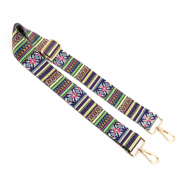 Nailoninė pečių juosta maišams su geometriniu raštu – kvėpuojanti, atspari vandeniui, sumažina apkrovą