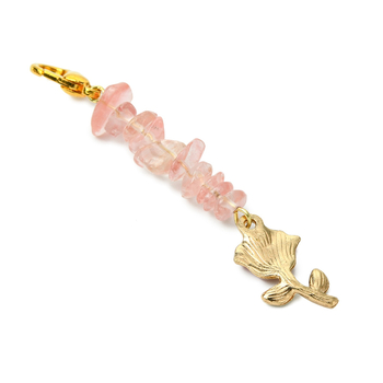 Κλειδί με κρεμαστό - χειροποίητες χάντρες από κράμα, μοτίβο φυτών και λουλουδιών, γλυκό και φρέσκο στυλ - κυκλοφορία χειμώνας 2024