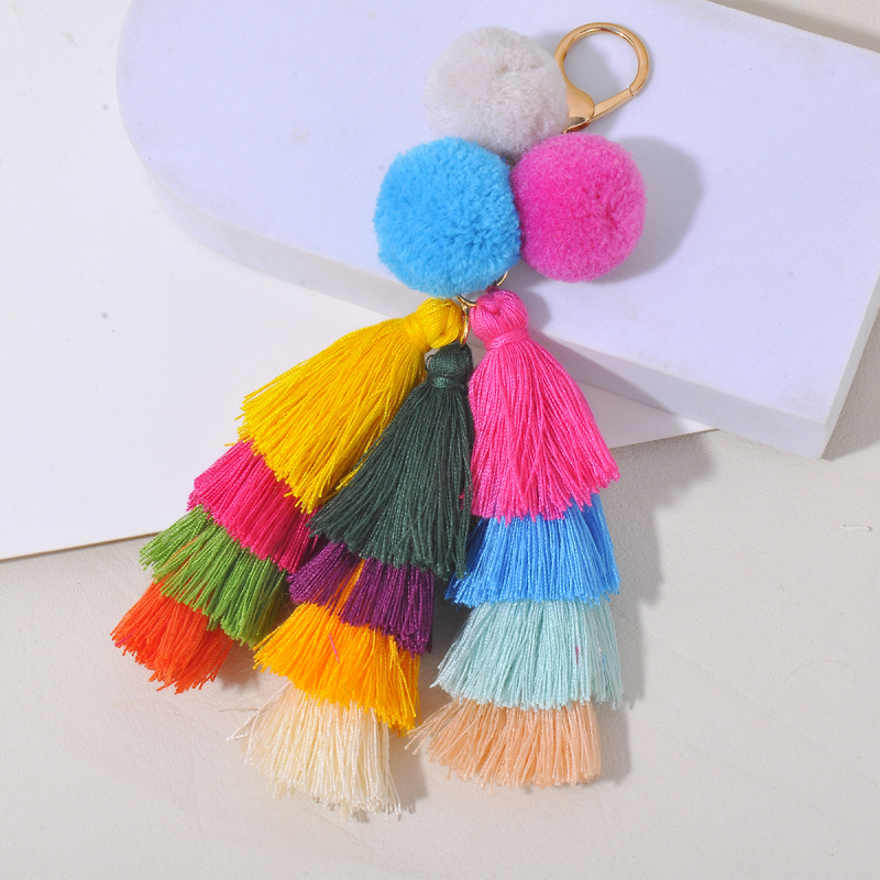 Ключодържател от плюшена прежда, сладък стил; индивидуално опакован; подходящ като подарък за сватби, рождени дни, пътувания и завършване.