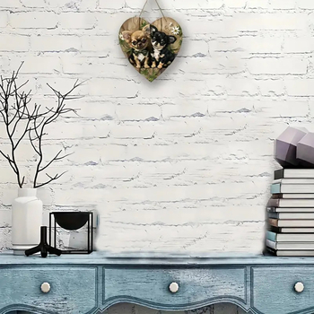 Ξύλινο κυκλικό διακοσμητικό πινακίδο πόρτας με ζωικό μοτίβο – εκτυπωμένη διακόσμηση για σκηνές πάρτι, δώρο για γενέθλια και γιορτές