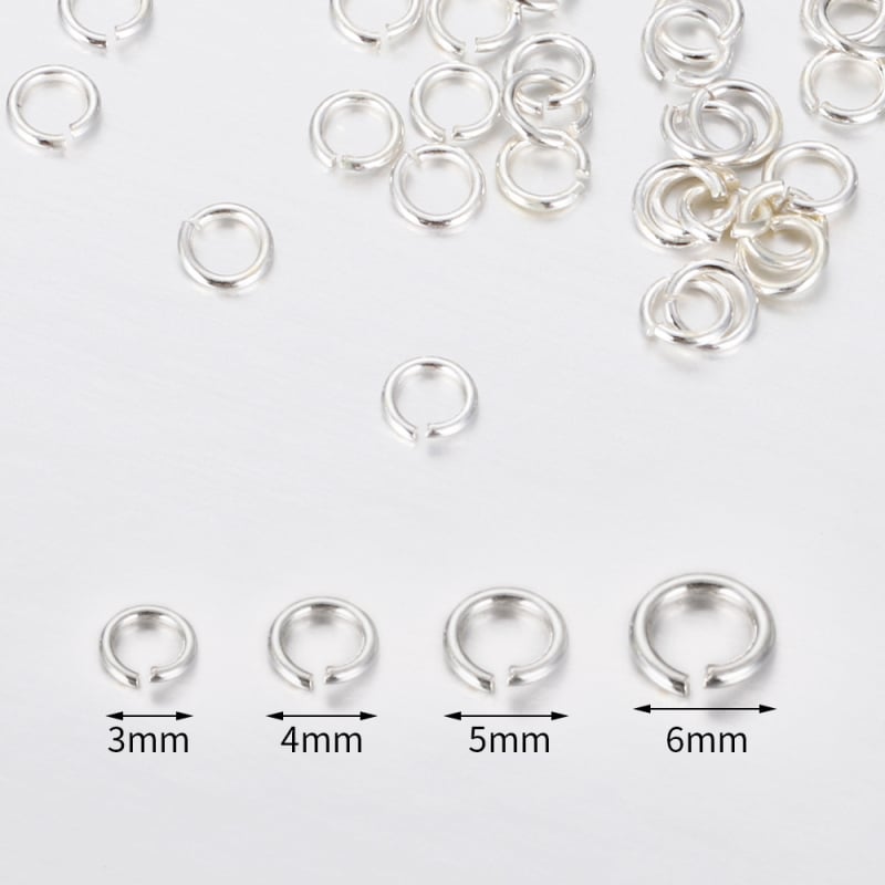 DIY dodaci za nakit – 30 komada 925 srebrnih otvorenih i zatvorenih jump rings, za ručnu izradu nakita