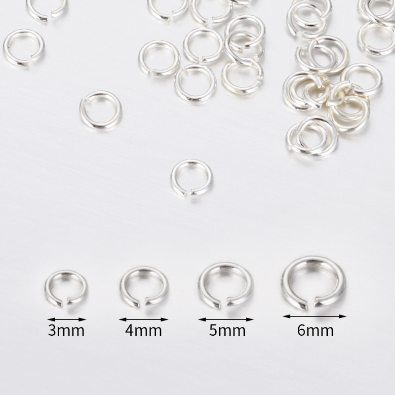 DIY dodaci za nakit – 30 komada 925 srebrnih otvorenih i zatvorenih jump rings, za ručnu izradu nakita