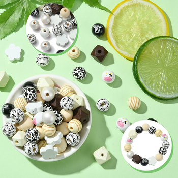 Σετ DIY για κλειδοθήκη με θέμα τα ζώα από ξύλινες χάντρες — χειροποίητα αξεσουάρ κοσμημάτων, Άνοιξη 2025, μικρό και φρέσκο στυλ.