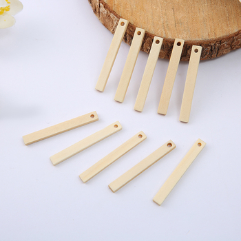 Στοιχεία ξύλινων κοσμημάτων για DIY, κομμάτια σκουλαρικιών σε σχήμα σταγόνας με οπές, ξύλο, κοπή, προέλευση Taizhou, Άνοιξη 2021