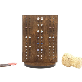 Μίνι βάση για σκουλαρίκια, ραφιέρα κοσμημάτων σε αγροτικό ρετρό στυλ, ξύλινο διακοσμητικό για επιφάνεια εργασίας, υλικό: boxwood