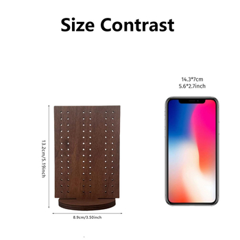 Μίνι βάση για σκουλαρίκια, ραφιέρα κοσμημάτων σε αγροτικό ρετρό στυλ, ξύλινο διακοσμητικό για επιφάνεια εργασίας, υλικό: boxwood