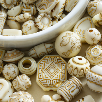 DIY κιτ κοσμημάτων με χάντρες: ακρυλικά σε μπαρόκ στυλ, ελεύθερες χάντρες, ευγενικό μοτίβο, βαμμένη επίστρωση, προέλευση Jinhua