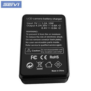 SEIVI NP-FW50 töltő Type-C LCD kijelzővel, 8.4V 0.6A×2 a Sony FW50 akkumulátorhoz