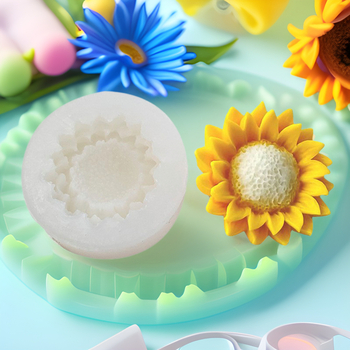 Καλούπι σιλικόνης για ηλιοτρόπιο για αρωματοθεραπευτικά κεριά — Ακανόνιστο σχήμα, συμβατό με γύψο και φοντάν