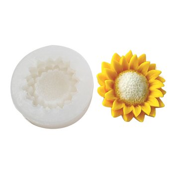 Καλούπι σιλικόνης για ηλιοτρόπιο για αρωματοθεραπευτικά κεριά — Ακανόνιστο σχήμα, συμβατό με γύψο και φοντάν