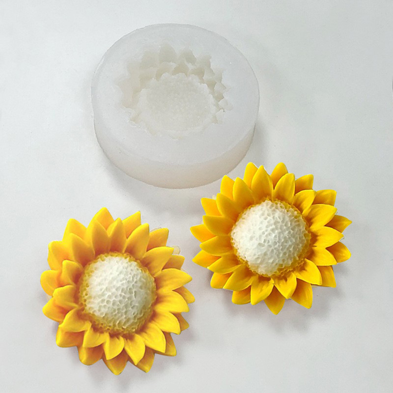 Силиконова форма за слънчоглед за ароматни свещи — неравна форма, подходяща за гипс и фондан