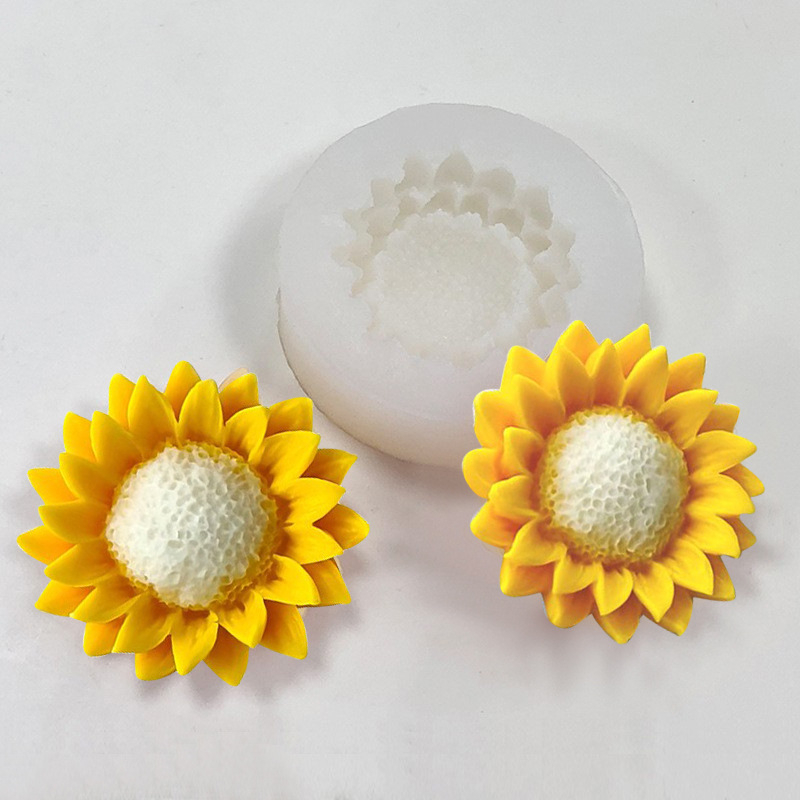 Силиконова форма за слънчоглед за ароматни свещи — неравна форма, подходяща за гипс и фондан