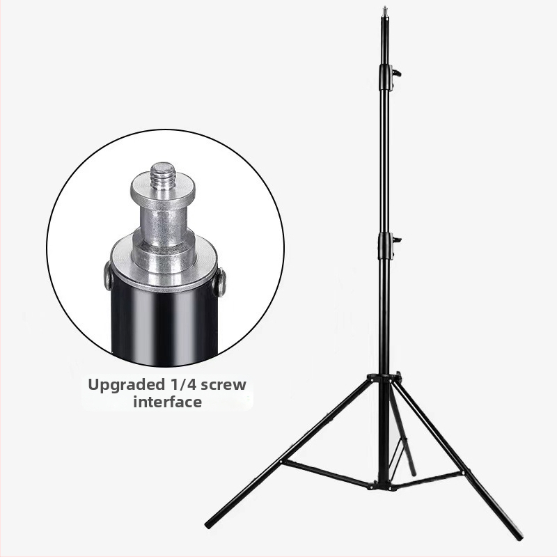 Фотографска лампена стойка и държач за мобилен телефон, алуминиева сплав + желязо + пластмаса; носимост 10 кг; 3 секции; диаметър на тръбата 24/27/31 мм; тегло 1.5 кг