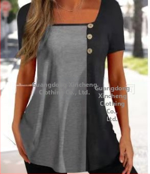 Τ‑shirt από Milk Silk, πολυεστέρας 90–95%, χαλαρός στυλ πουλόβερ, κοντά μανίκια, τετράγωνη λαιμόκοψη