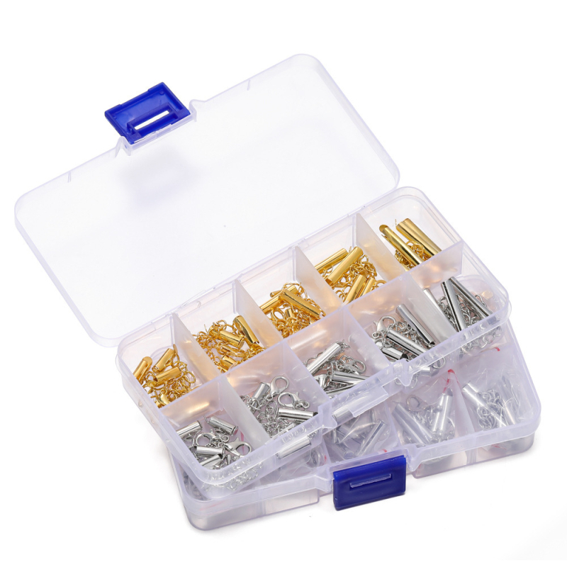 DIY комплект за подвижен тръбен катинар за обици – желязо, мед и сплави, електроплатирано покритие, Zisheng, 10-блок комплект, лято 2024