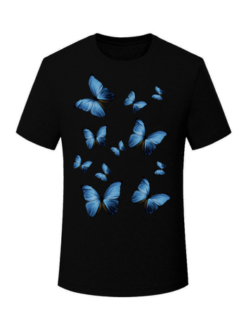 Βαμβαρινή κοντομάνικη μπλούζα με χαλαρή εφαρμογή, στρογγυλός λαιμός, εκτύπωση κειμένου