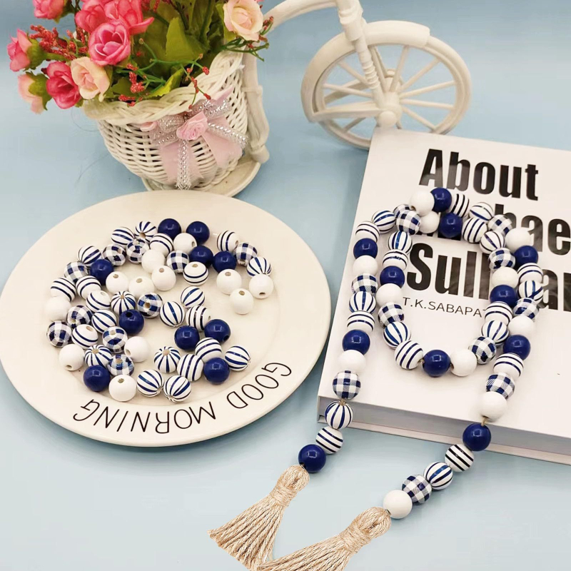 DIY ékszerkészítéshez fa gyöngyök – hópehely minta, kör alakú gyöngyök, nyomtatási felület, eredet: Jinhua, 2023 tavasz