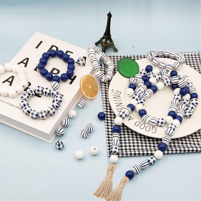 DIY ékszerkészítéshez fa gyöngyök – hópehely minta, kör alakú gyöngyök, nyomtatási felület, eredet: Jinhua, 2023 tavasz