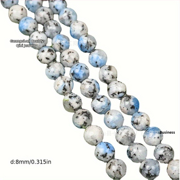 Perle Baroc rotunde – Mărgele din piatră pentru brățară, aproximativ 45 pe șnur