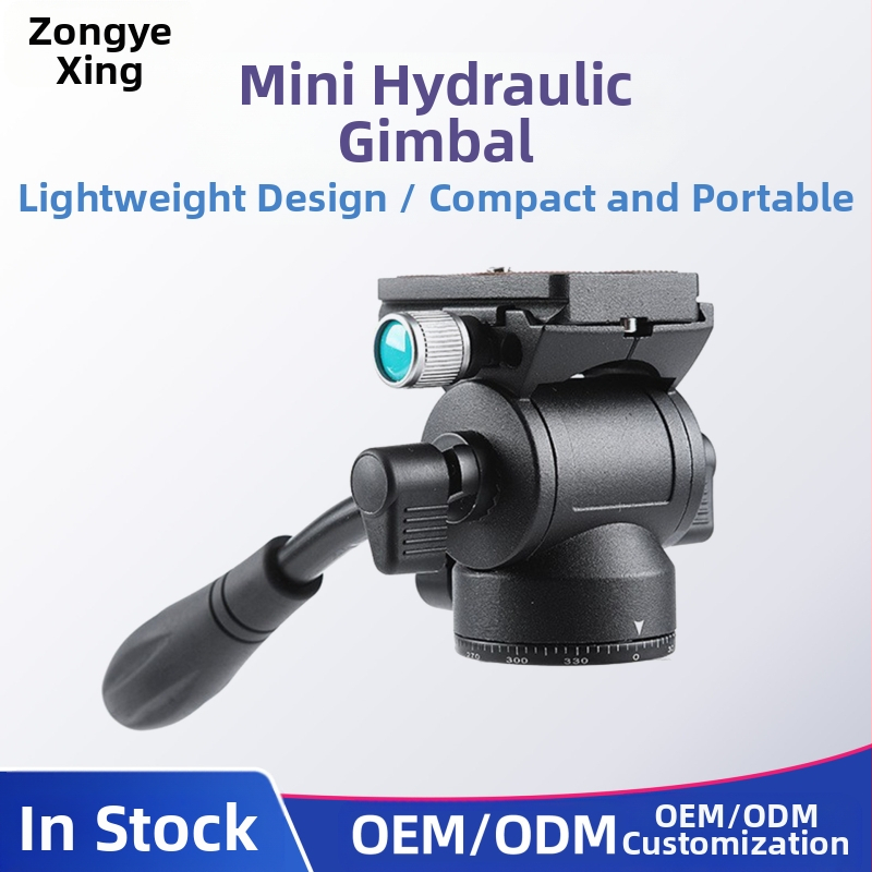 Οριζόντια υδραυλική κεφαλή γίμπαλ σε μεταλλικό τρίποδο και μονοπόδι με λαβή, κατάλληλη για DV, mini vlog και smartphone; 3 τμήματα, φόρτος 6–10 kg