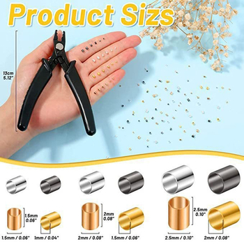 Σετ DIY κοσμημάτων με χάντρες: χαλκός, ηλεκτροπλατίωση, μικρό μέγεθος, ευγενικό μοτίβο