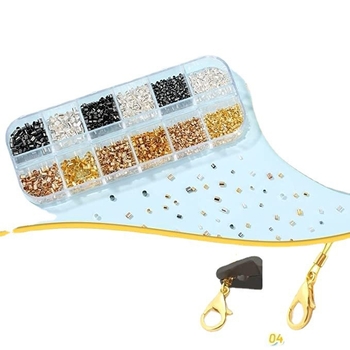 Σετ DIY κοσμημάτων με χάντρες: χαλκός, ηλεκτροπλατίωση, μικρό μέγεθος, ευγενικό μοτίβο