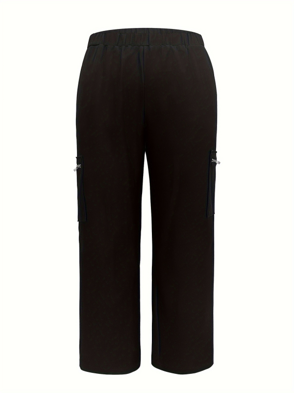 Moteriškos darbo kelnės su didelėmis kišenėmis, poliesterio–akrilio mišinys 50/50, vidurio juosmuo, laisvas kirpimas, panelinis dizainas, ruduo 2024