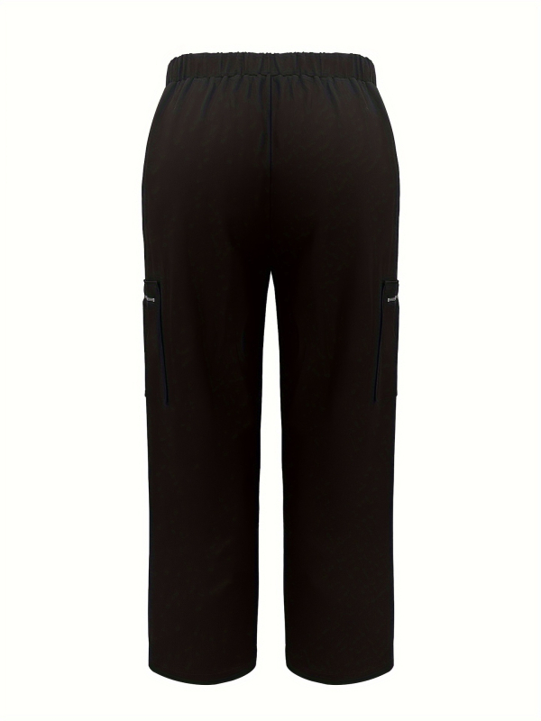 Moteriškos darbo kelnės su didelėmis kišenėmis, poliesterio–akrilio mišinys 50/50, vidurio juosmuo, laisvas kirpimas, panelinis dizainas, ruduo 2024