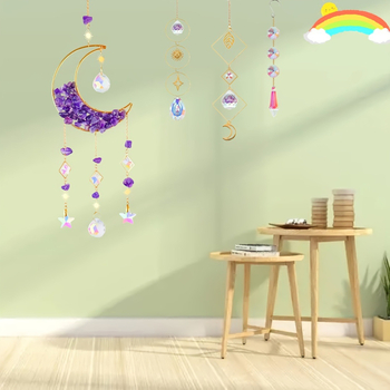 Moon crystal sun catcher DIY κιτ - 300 τεμάχια; Υλικό: γυαλί/κρύσταλλο; Συσκευασία: πλαστικό κουτί; Στυλ: ποιμενικό