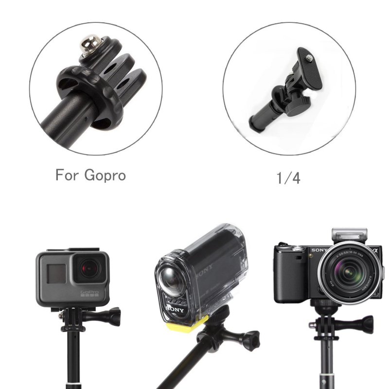 PSD GoPro συμβατό selfie-stick - τηλεσκοπική χειρολαβή, μέγιστο φορτίο 2 kg, βάρος 0,15 kg