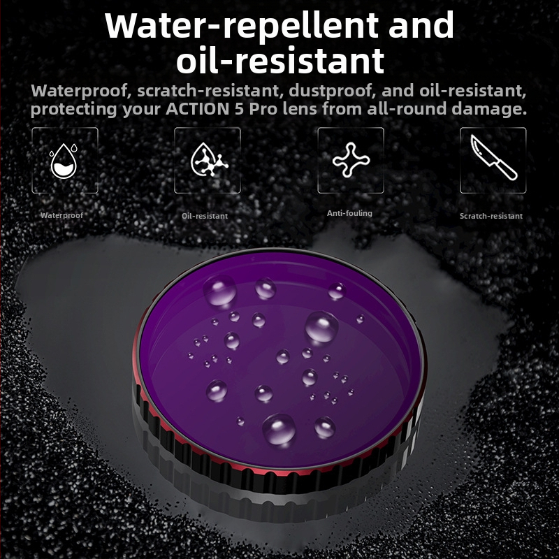STARTRC Sada filtrov pre DJI Action5 Pro: vodotesný filter, CPL Polarizátor a ND Filter — rám z hliníkovej zliatiny + sklo