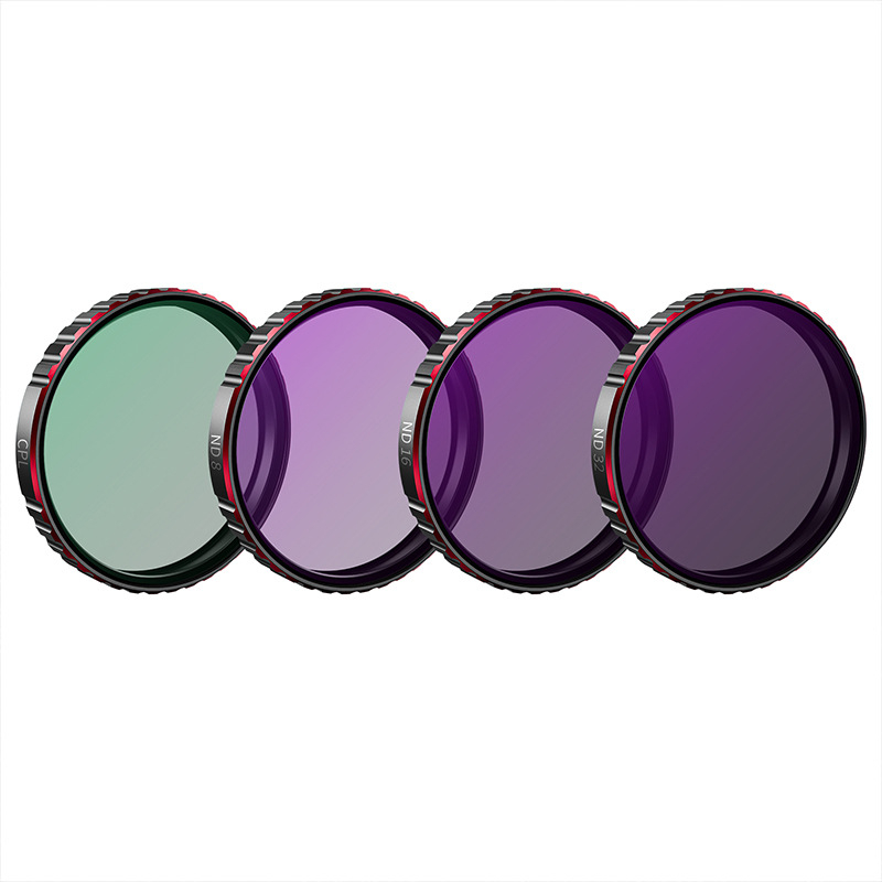 SET FILTRI STARTRC pentru DJI Action5 Pro: Filtru impermeabil, Polarizator CPL și Filtru ND — Cadru din aliaj de aluminiu + sticlă