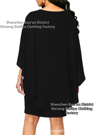 Σετ δύο τεμαχίων από πολυεστέρα μονόχρωμο σχέδιο: τοπ τύπου halter με στρογγυλό λαιμό και μανίκια τύπου bat, casual στυλ ιαπωνο-κορεατικό φούστα, 95%+ πολυεστέρας, άνοιξη 2025, για γυναίκες