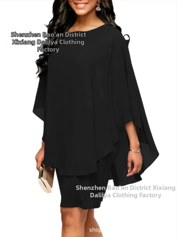 Σετ δύο τεμαχίων από πολυεστέρα μονόχρωμο σχέδιο: τοπ τύπου halter με στρογγυλό λαιμό και μανίκια τύπου bat, casual στυλ ιαπωνο-κορεατικό φούστα, 95%+ πολυεστέρας, άνοιξη 2025, για γυναίκες