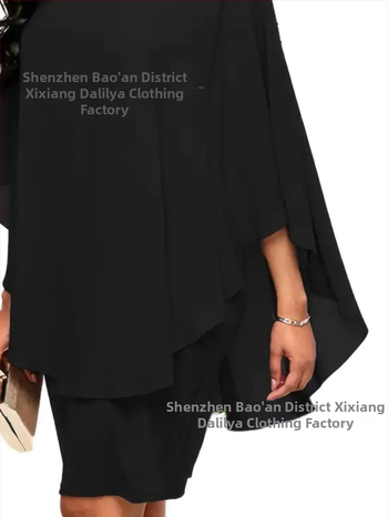 Σετ δύο τεμαχίων από πολυεστέρα μονόχρωμο σχέδιο: τοπ τύπου halter με στρογγυλό λαιμό και μανίκια τύπου bat, casual στυλ ιαπωνο-κορεατικό φούστα, 95%+ πολυεστέρας, άνοιξη 2025, για γυναίκες