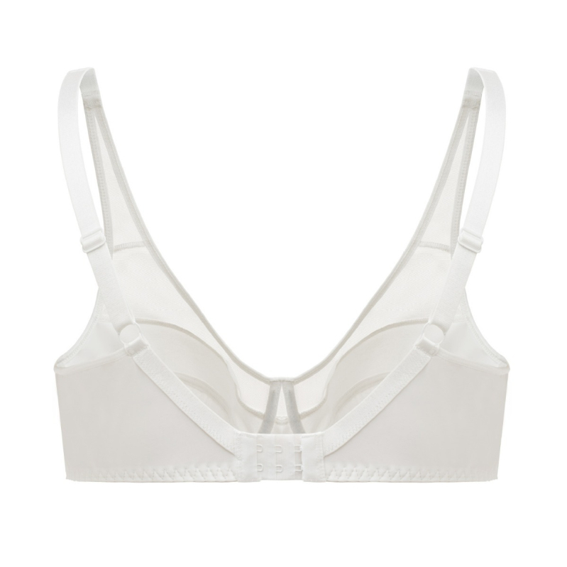 Σουτιέν Μεγάλου Μεγέθους Δαντέλας, Μεταλλικό Δαχτυλίδι Underwire, Πλήρες Κύπελλο, Νάιλον Milk Silk