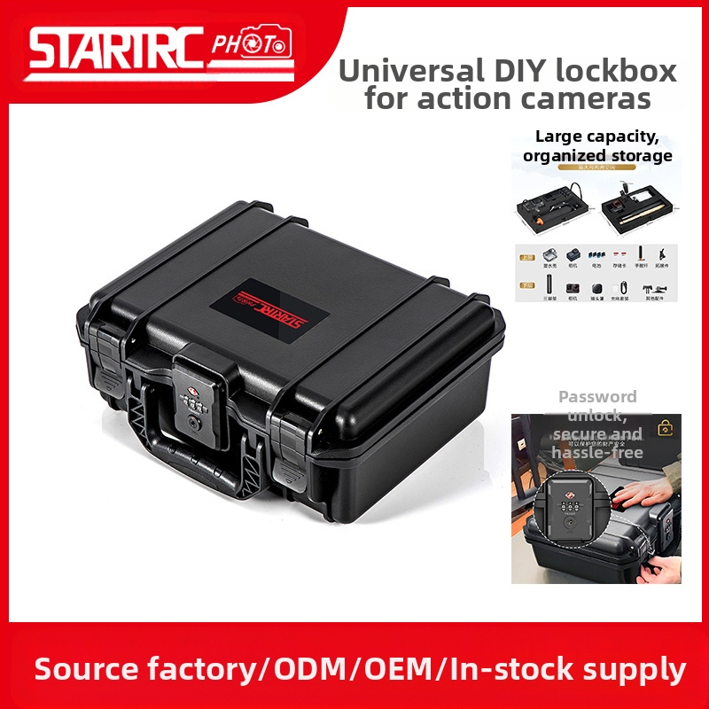 Κουτί αποθήκευσης κάμερας από PP με κλείδωμα κωδικού, 10 L, IP67 αδιάβροχο, συμβατό με GoPro HERO, DJI Action Pocket, Shadow Stone Ace Pro