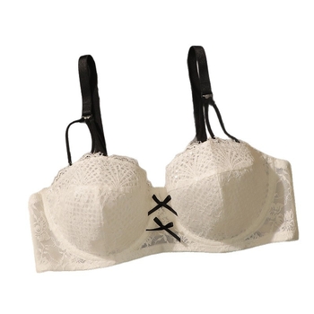 Bralette Balconette cu arc metalic, fără căptușeală, cupă 3/4 cu cupă subțire modelată, broderie dantelată