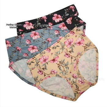 Lenjerie intimă plus size cu imprimeu floral din Milk Silk, talie înaltă, ridicare a posteriorului, respirabilă