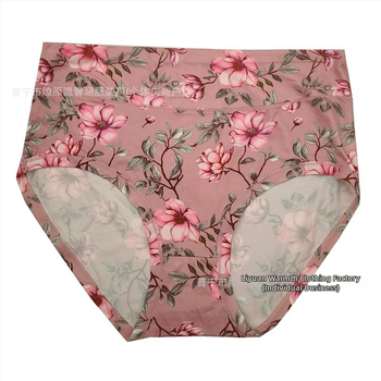 Lenjerie intimă plus size cu imprimeu floral din Milk Silk, talie înaltă, ridicare a posteriorului, respirabilă