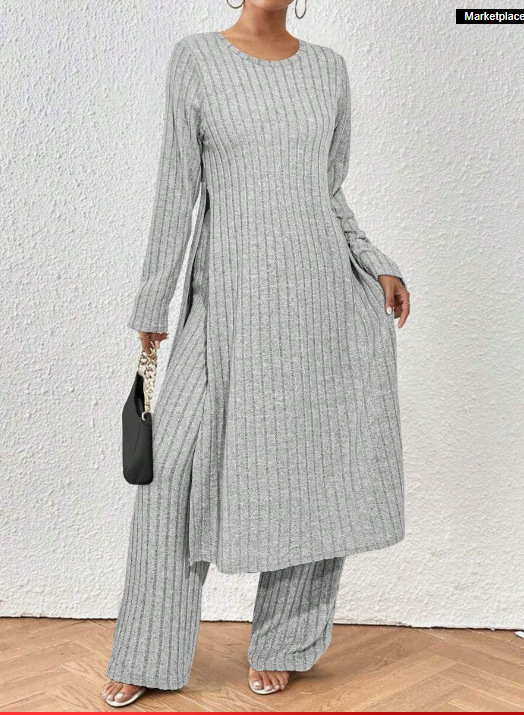 Costum feminin din două piese, imprimeu zebra, ansamblu pantaloni, mâneci lungi, 95% poliester, toamna 2024