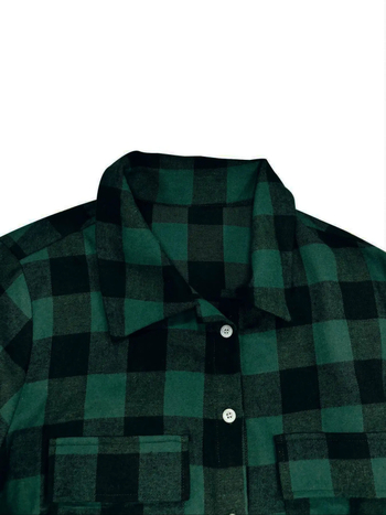 Moterų marškiniai-jaka su dryžių/ languoto rašto, poliesteris, tie-dye, polo apykaklė, japonų/korejos laisvalaikio stilius