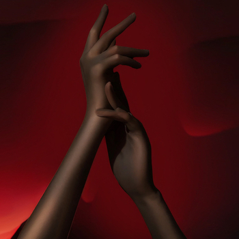 Найлонови ръкавици за пръсти, прозрачен декоративен аксесоар, монохромен дизайн, за жени, през всички сезони